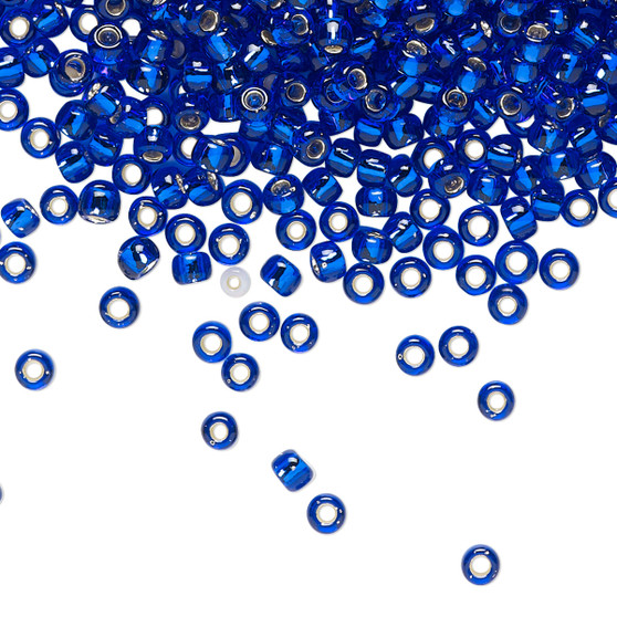TR-08-28 - 8/0 - TOHO BEADS® - Transparent Silver-Lined Cobalt, - 7.5gm Vial - Glass Round Seed Beads