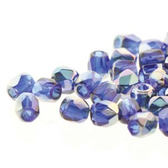 LAST STOCK: FPR0230090-22501 - TRUE 2 - Cobalt Celsian - 100pcs - Czech Fire Polished beads