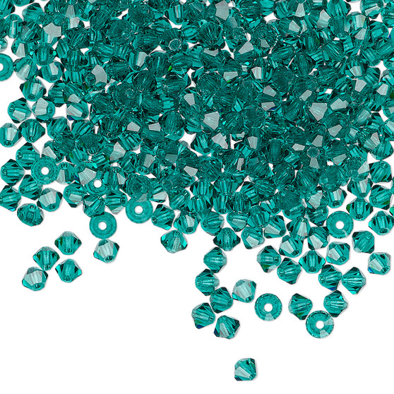 3mm - Preciosa Czech - Emerald - 48 pk - Faceted Bicone Crystal