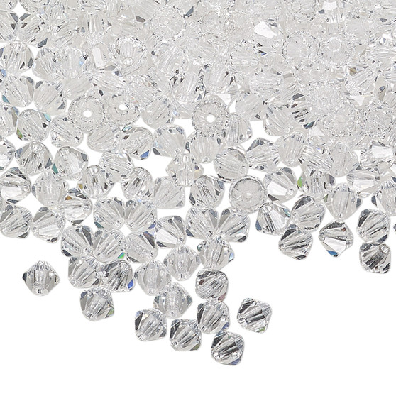 4mm - Preciosa Czech - Crystal Clear - 48pk - Faceted Bicone Crystal