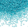 DB1782 - 11/0 - Miyuki Delica - Opaque White Lined Rainbow Teal - 50gms - Cylinder Seed Beads
