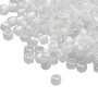 DB0066 - 11/0 - Miyuki Delica -  Translucent White-lined Rainbow Crystal Clear - 50gms - Cylinder Seed Beads