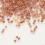 DB0915 - 11/0 - Miyuki Delica - Colour Lined Pink Copper - 50gms - Cylinder Seed Beads