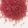 DB0062 - 11/0 - Miyuki Delica - Translucent Light Cranberry-lined Luster Topaz - 50gms - Cylinder Seed Beads