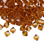 6mm - Preciosa Czech - Topaz - 24pk - Faceted Bicone Crystal