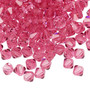 6mm - Preciosa Czech - Rose - 24pk - Faceted Bicone Crystal