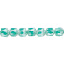 6mm - Preciosa Czech - Opaque Turquoise Blue & White - 15.5" Strand (Approx 65 beads) - Round Cathedral Glass Beads