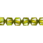 8mm - Preciosa Czech - Lime Green Apollo AB - 15.5" Strand (Approx 50 beads) - Round Cathedral Glass Beads