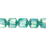 10mm - Preciosa Czech - Teal Apollo AB - 15.5" Strand (Approx 40 beads) - Round Cathedral Glass Beads