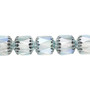 10mm - Preciosa Czech - Light Blue Apollo AB - 15.5" Strand (Approx 40 beads) - Round Cathedral Glass Beads