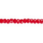 5x4mm - Preciosa Czech - Light Red - 15.5" Strand - Faceted Rondelle Fire Polished Glass Beads