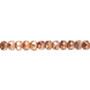 5x4mm - Preciosa Czech - Metallic Apricot - 15.5" Strand - Faceted Rondelle Fire Polished Glass Beads