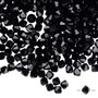 4mm - Preciosa Czech - Opaque Jet - 144pk - Faceted Bicone Crystal