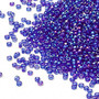 15-177 - 15/0 - Miyuki - Transparent Rainbow Cobalt - 35gms - Glass Round Seed Beads