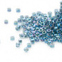 DB0085 - 11/0 - Miyuki Delica - Translucent Blue-lined Rainbow Aqua - 50gms - Cylinder Seed Beads