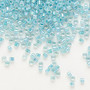 DB0079 - 11/0 - Miyuki Delica - Translucent Turquoise Green-lined Luster Crystal Clear - 50gms - Cylinder Seed Beads