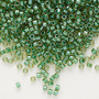 DB0917 - 11/0 - Miyuki Delica - Transparent Colour-Lined Leaf Green - 50gms - Cylinder Seed Beads