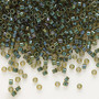 DB0273 - 11/0 - Miyuki Delica - Opaque Colour-Lined Olive - 50gms - Cylinder Seed Beads