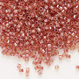 DB0913 - 11/0 - Miyuki Delica - Transparent Colour-Lined Peach - 50gms - Cylinder Seed Beads