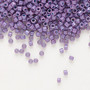 DB0660 - 11/0 - Miyuki Delica - Opaque Light Blue-Lined Lavender - 50gms - Cylinder Seed Beads
