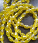 6x4mm  - Lemon AB - Strand (approx 72 beads)  - Faceted Oval Fire Electroplated Glass Beads