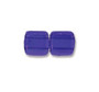 Two Hole Tile 6mm, Preciosa Czech Glass, Cobalt Strand - approx 25 Beads