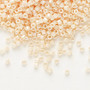 DB1532 - 11/0 - Miyuki Delica - Opaque White Glazed Luster Shell Pink - 7.5gms - Cylinder Seed Beads