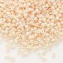 DB1492 - 11/0 - Miyuki Delica - Opaque White Glazed Light Peach - 50gms - Cylinder Seed Beads