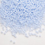 DB1527 - 11/0 - Miyuki Delica - Opaque Matte White Glazed Rainbow Sky Blue - 7.5gms - Cylinder Seed Beads