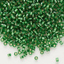 DB0046 - 11/0 - Miyuki Delica - Transparent Silver Lined Green - 50gms - Cylinder Seed Beads