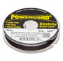 Cord, Powercord®, elastic, black , 0.4mm, 3.5 pound test. Sold per 25-meter spool.