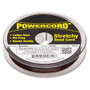 Cord, Powercord®, elastic, brown , 0.5mm, 4 pound test. Sold per 25-meter spool.