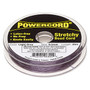 Cord, Powercord®, elastic, light grey, 0.5mm, 4 pound test. Sold per 25-meter spool.