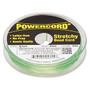 Cord, Powercord®, elastic, green, 0.5mm, 4 pound test. Sold per 25-meter spool.