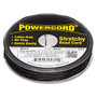 Cord, Powercord®, elastic, black , 0.8mm, 8.5 pound test. Sold per 25-meter spool.