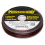 Cord, Powercord®, elastic, brown , 0.8mm, 8.5 pound test. Sold per 25-meter spool.
