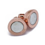 Magnetic Clasp - Small Round 11.5mm x 6mm with loops Rose Gold - 4 pack - N45 Grade Strong Magnet, Long-Lasting Plated