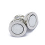 Magnetic Clasp - Small Round 11.5mm x 6mm with Soldered rings - Platinum - 4 pack - N45 Grade Strong Magnet, Long-Lasting Platinum Plated