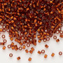 DB0601 - 11/0 - Miyuki Delica - Transparent Silver Lined Dark Orange - 50gms - Cylinder Seed Beads