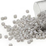 DB1528 - 11/0 - Miyuki Delica - Opaque Matte White Glazed Rainbow Pale Grey - 50gms - Cylinder Seed Beads