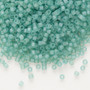 DB0385 - 11/0 - Miyuki Delica - Transparent Matte Aqua Glazed Luster Sage - 50gms - Cylinder Seed Beads