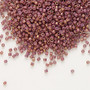 DB1016 - 11/0 - Miyuki Delica - opaque metallic gold luster cranberry - 50gms - Cylinder Seed Beads