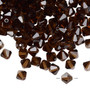 6mm - Preciosa Czech - Smoke Topaz - 144pk - Faceted Bicone Crystal