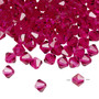 6mm - Preciosa Czech - Fuschia - 144pk - Faceted Bicone Crystal