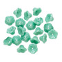 Bead, Preciosa, Czech pressed glass, opaque sea foam luster, 7x4.5mm flower. Sold per pkg of 20.