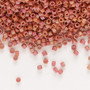 DB2306 - 11/0 - Miyuki Delica - Opaque Matte Rainbow Carnelian Red - 7.5gms - Cylinder Seed Beads