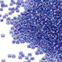 15-1827 - 15/0 - Miyuki - Transparent Colour Lined Purple - 35gms Glass Round Seed Beads