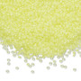 15-1119 - 15/0 - Miyuki - Transparent Luminous Colour Lined Neon Yellow - 8.2gms Vial Glass Round Seed Beads