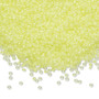 15-1119 - 15/0 - Miyuki - Transparent Luminous Colour Lined Neon Yellow - 35gms Glass Round Seed Beads