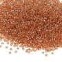 15-4262 - 15/0 - Miyuki - Duracoat Transparent Silver Lined Light Peach - 35gms Glass Round Seed Beads